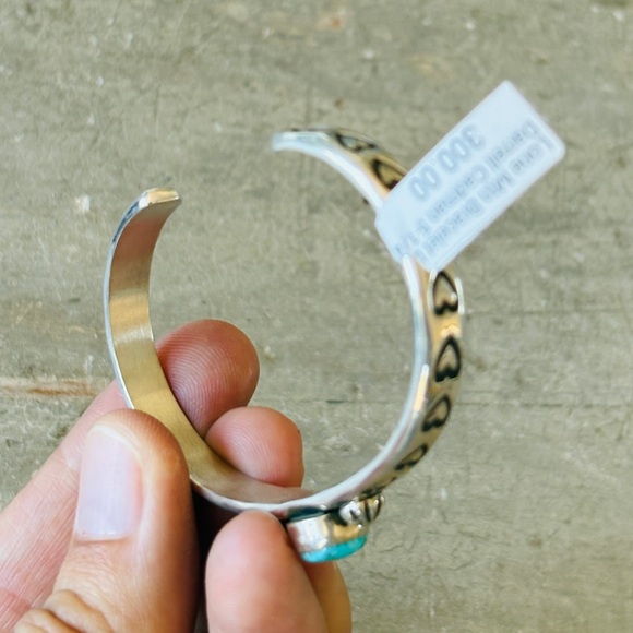 ♥️ Navajo ♥️ Darrell Cadman Sterling Silver & Turquoise Hearts Cuff - Picture 10 of 15
